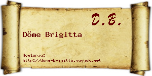 Döme Brigitta névjegykártya